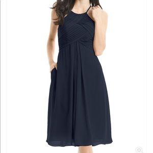 Azazie dress Size 8 royal blue knee length